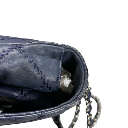 Used CHANEL Ultimate Stitch Flap Bag Wild Stitch Chain Shoulder Bag Navy PHW