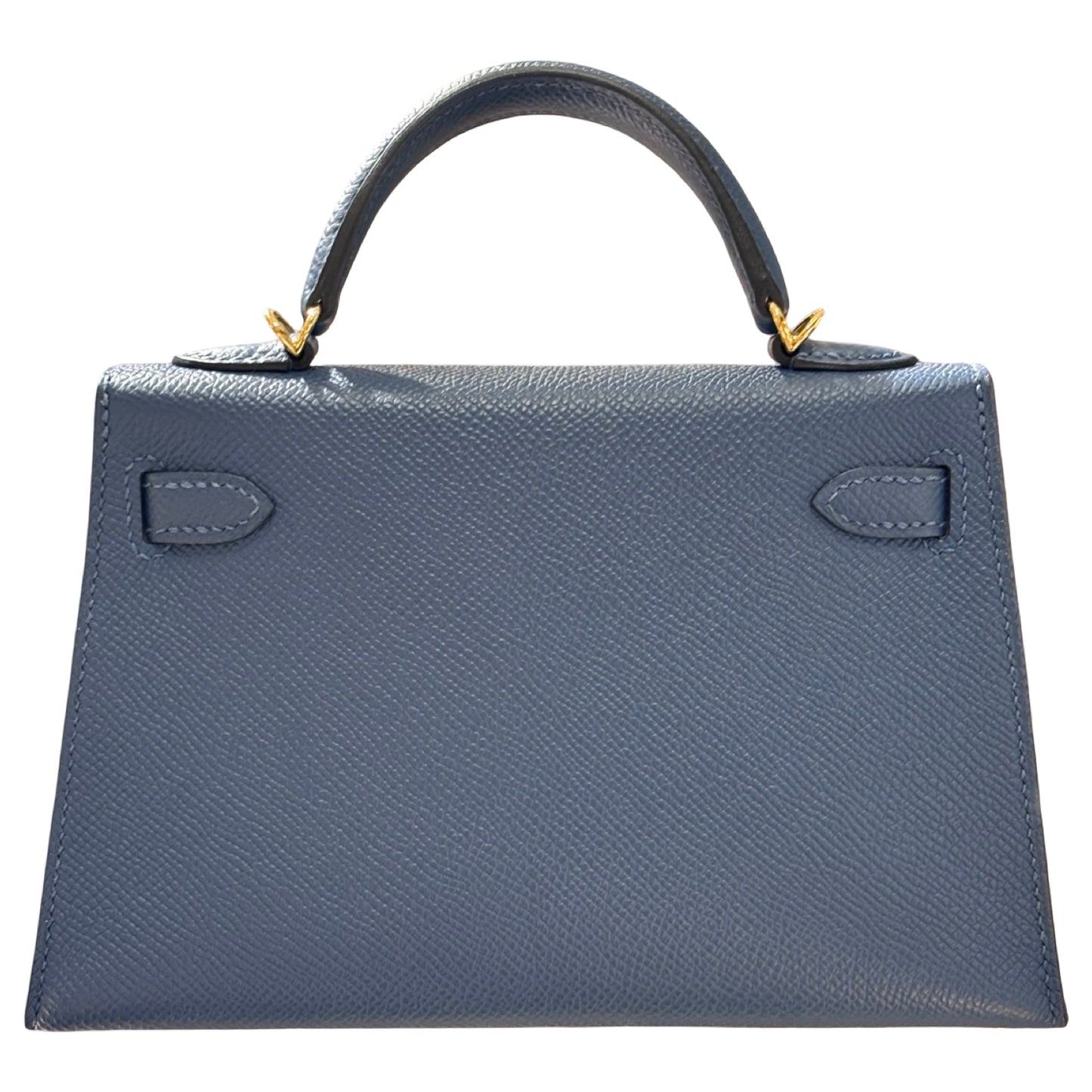 Used HERMÈS Mini Kelly II Two Way Shoulder Bag Blue GHW