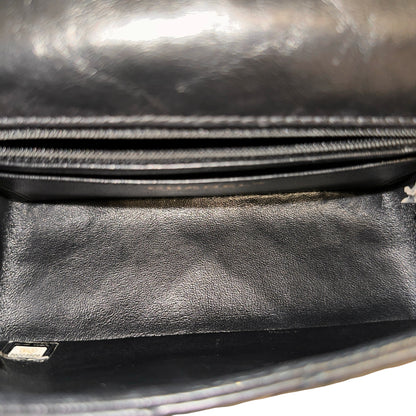 Used CHANEL Calfskin Leather Mini 2.55 Shoulder Bag Black