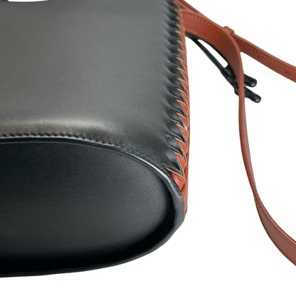 Used CHLOE Leather Gate Bucket Bag Bucket Bag White Brown Black