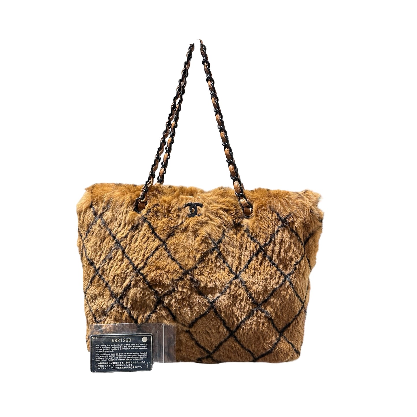 Used CHANEL Vintage Handbag Brown Black