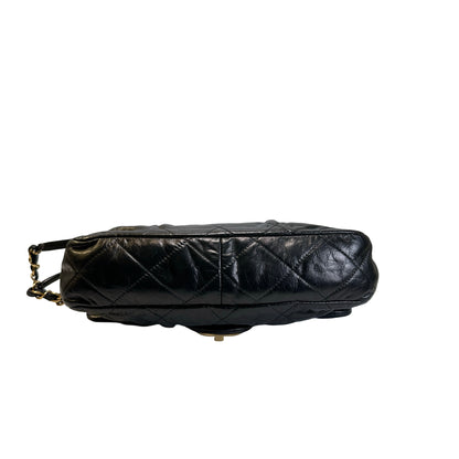 Used CHANEL Quilted Leather Quilted Bag Chain Shoulder Bag Black
