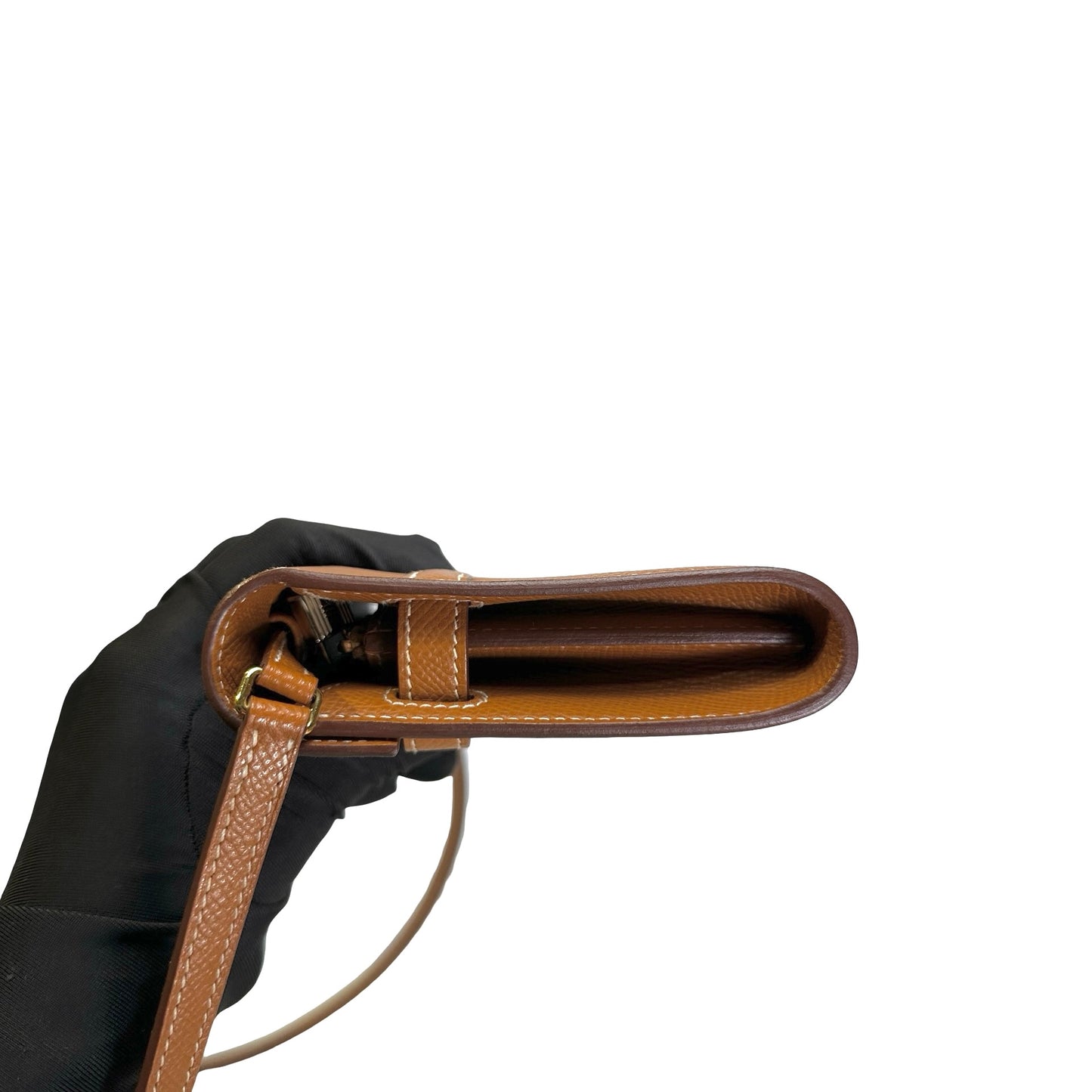 Used HERMES Epsom Kelly To Go Cross body bag Gold FHW