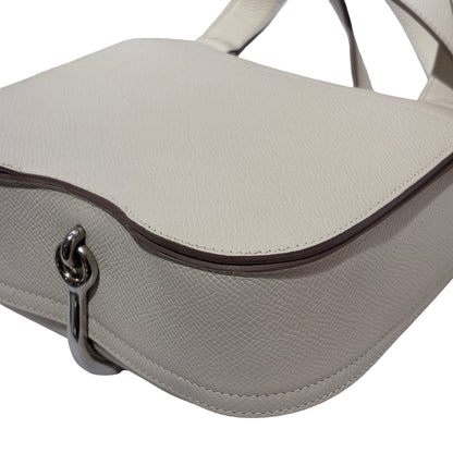 Used HERMES Epsom Mini Della Shoulder Bag Craie PHW