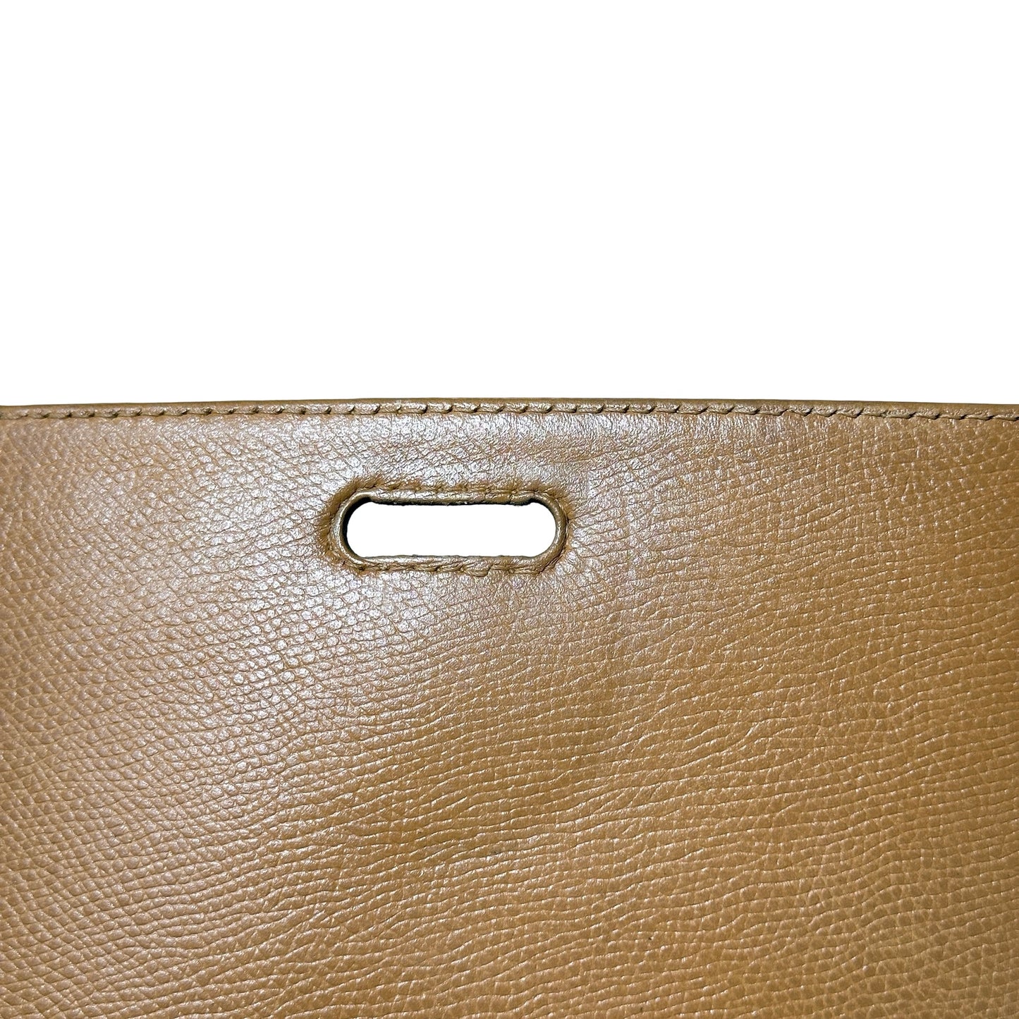 Used LOEWE Lambskin Leather Vintage Shoulder Shoulder Bag Beige Yellow