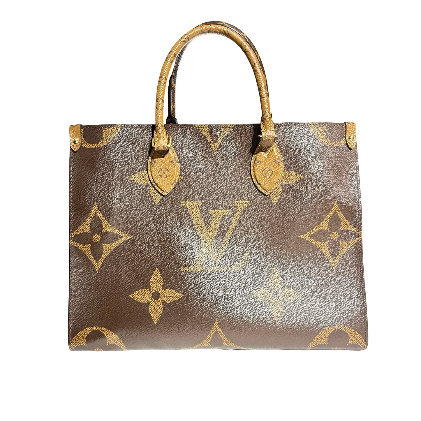 Used LOUIS VUITTON Canvas Used Louis Vuitton Monogram Brown On the Go Tote Bag Brown GHW