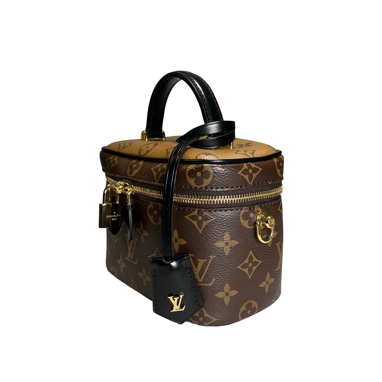 Used LOUIS VUITTON Monogram Reverse Monogram Canvas Vanity PM Monogram/Reverse Monogram Vanity case Brown Light Brown GHW