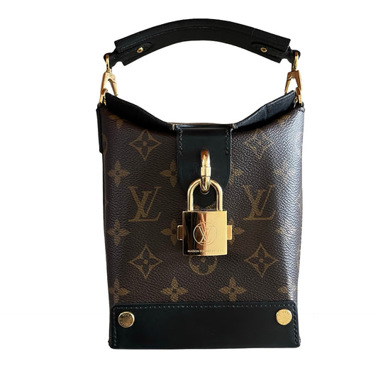 Used LOUIS VUITTON Monogram Nano Lockit Cross body bag Brown Black