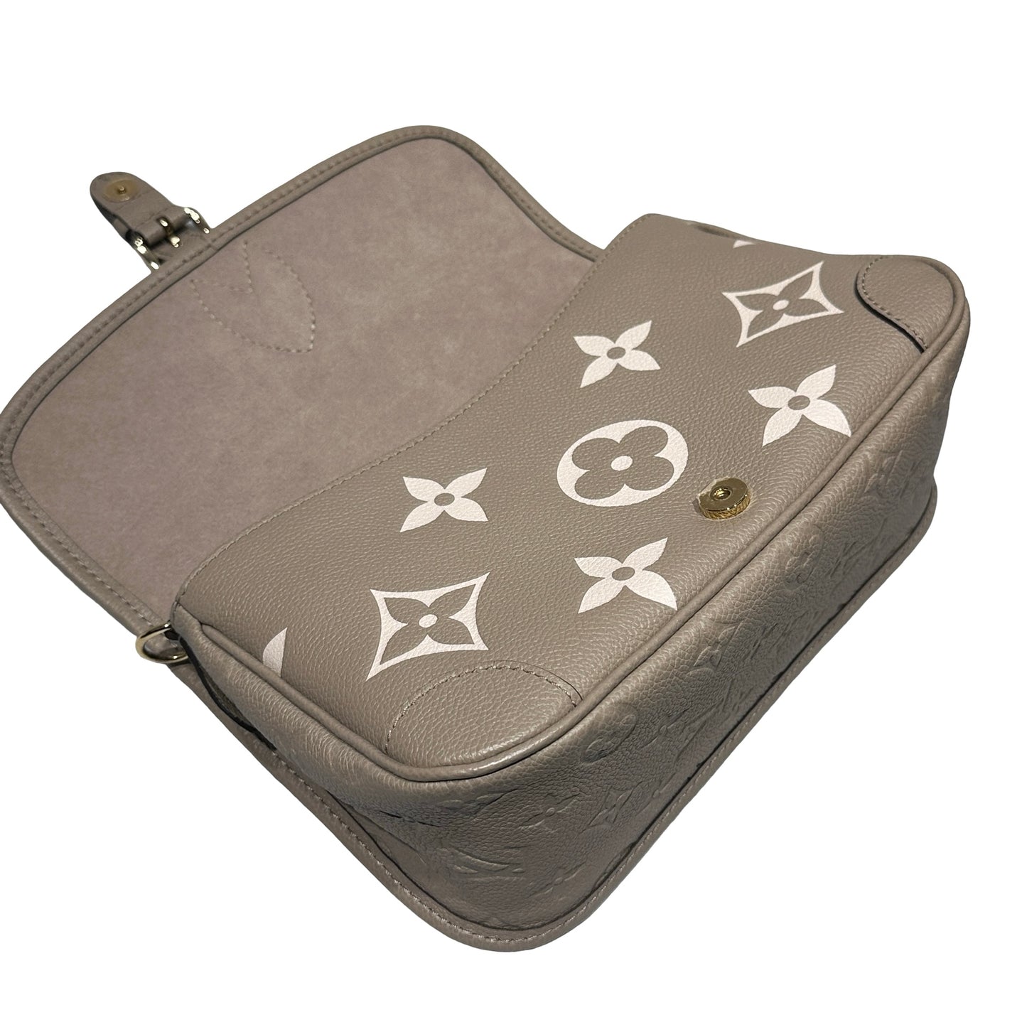Used LOUIS VUITTON Diane Shoulder Bag Beige Grey GHW