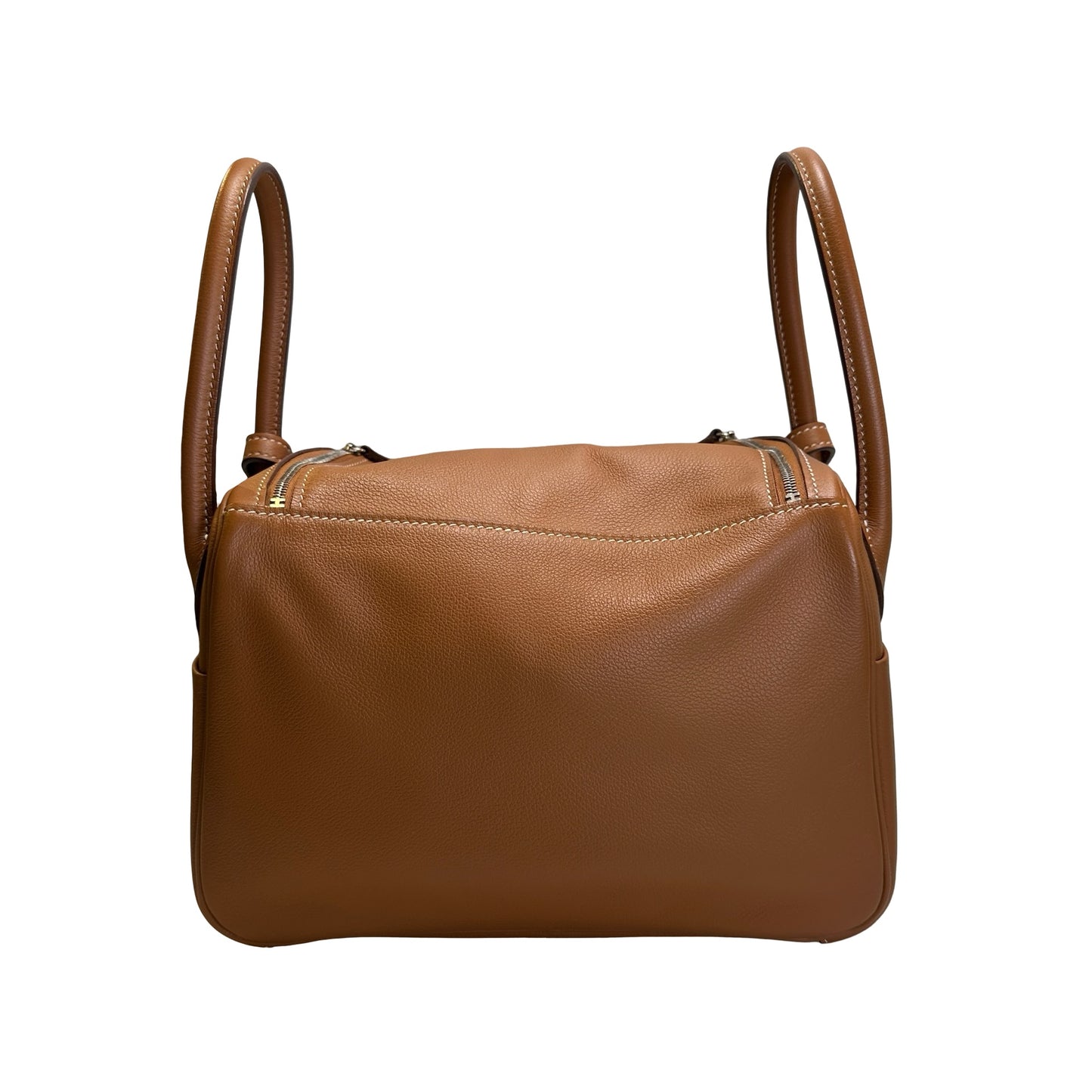 Used HERMES Leather Solid color Lindy 26 Handbag Gold PHW