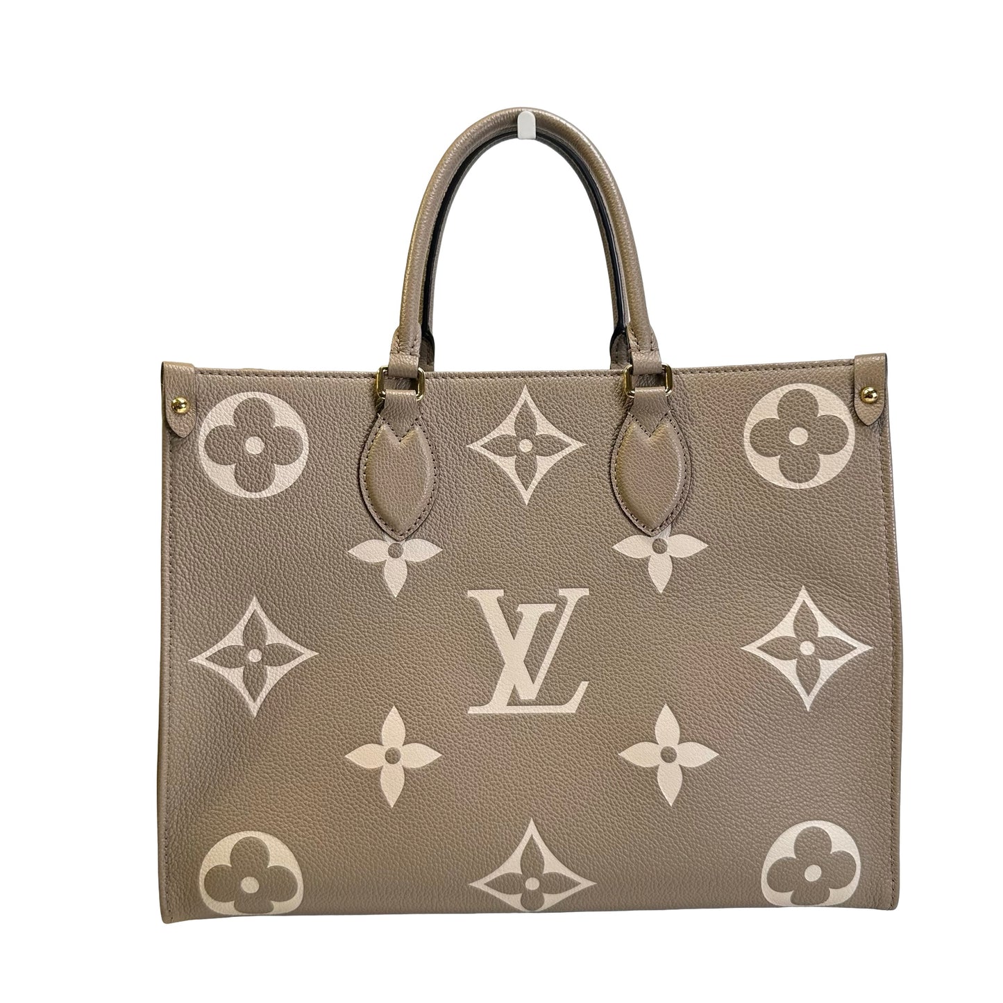 Used LOUIS VUITTON Monogram Empreinte Giant Monogram OnTheGo Tote Bag Tourterelle Creme