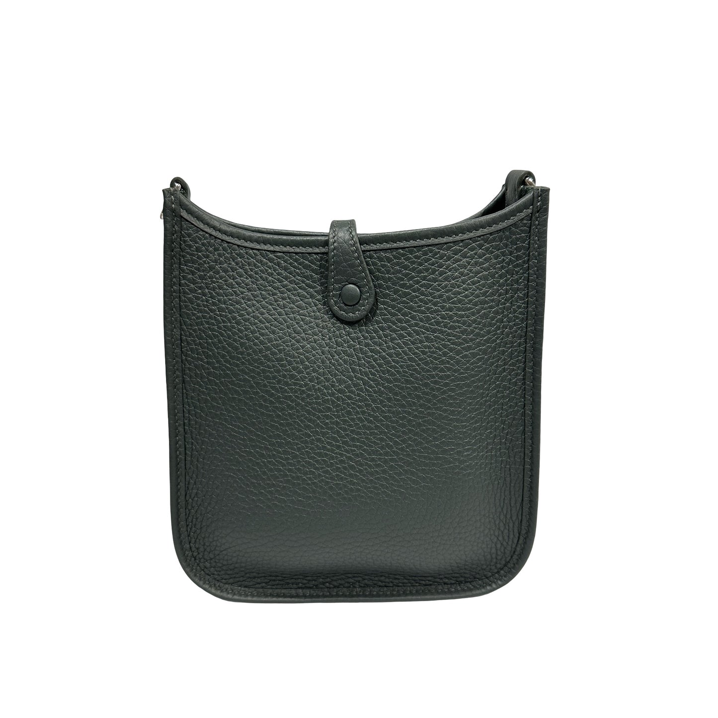 Unused Hermès Calfskin Leather Evelyne Shoulder Bag Dark green PHW
