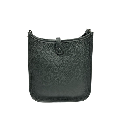 Unused Hermès Calfskin Leather Evelyne Shoulder Bag Dark green PHW