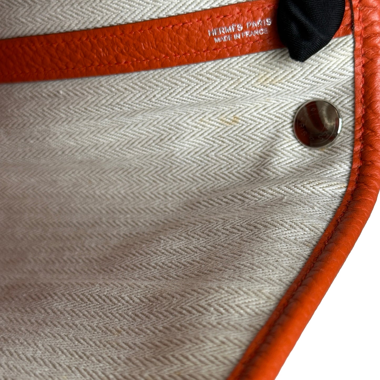 Used HERMES Negonda Garden Party Tote Bag Orange