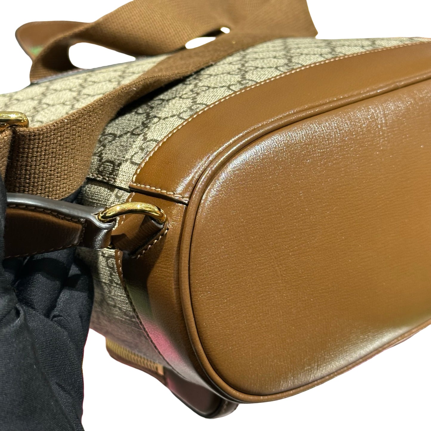 Used Gucci Canvas Gucci Monogram Backpack Backpack Beige Brown GHW