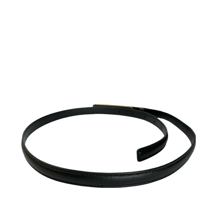 Used CHRISTIAN DIOR Leather Belt Black Gold