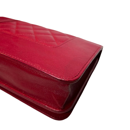 Used CHANEL Quilted Leather Wallet On Chain (WOC) Wallet on chain Red PHW