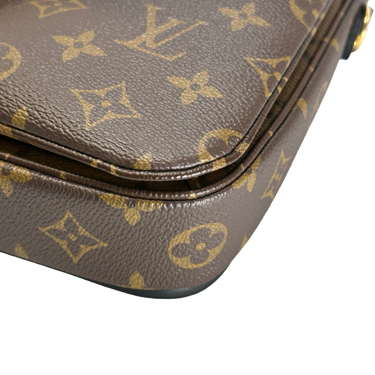 Used LOUIS VUITTON Monogram Monogram Reverse Pochette Metis Crossbody Bag Brown Light Brown