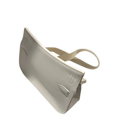 Used HERMES Evercolor Mini Jypsiere Cross body bag White GHW