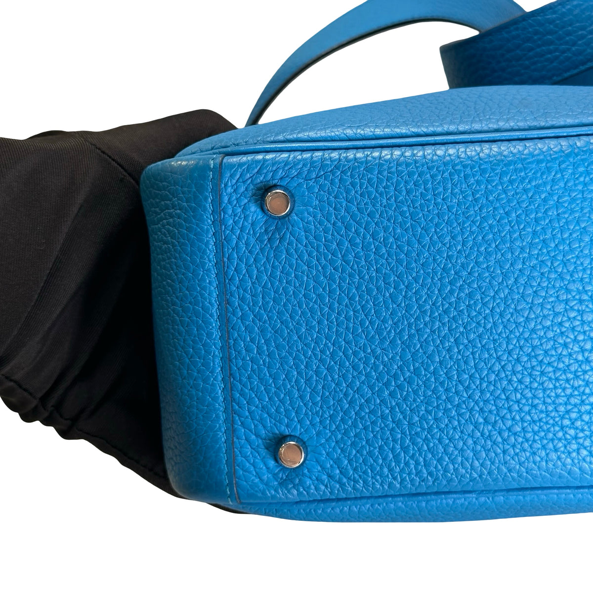 Used HERMES TC Mini Lindy Shoulder Bag Blue PHW
