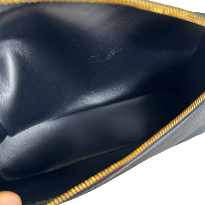 Brand New LORO PIANA Calfskin Leather Extra Pocket L19 Handbag Black，GHW