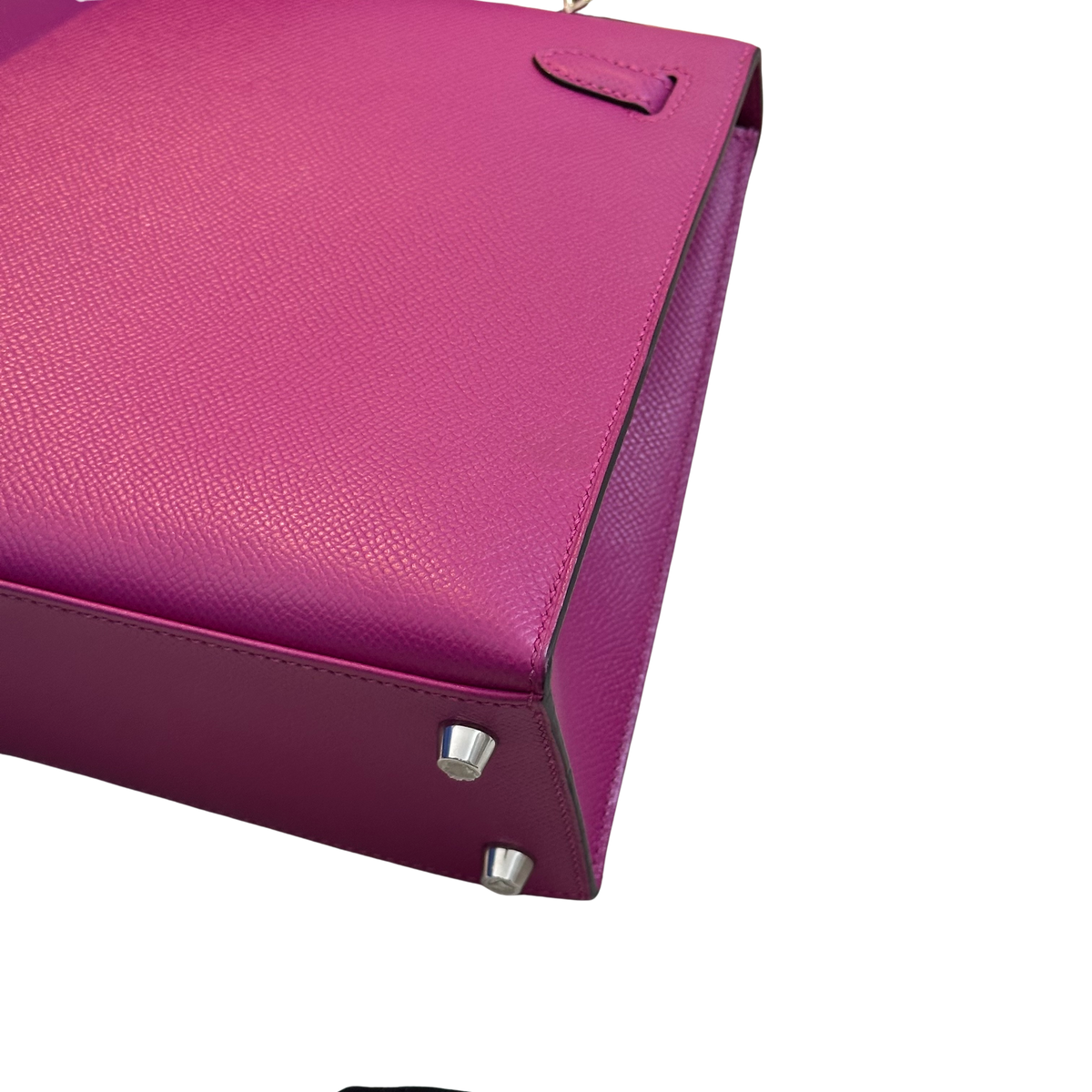 Used HERMES Epsom Kelly 25 Shoulder Bag Purple PHW
