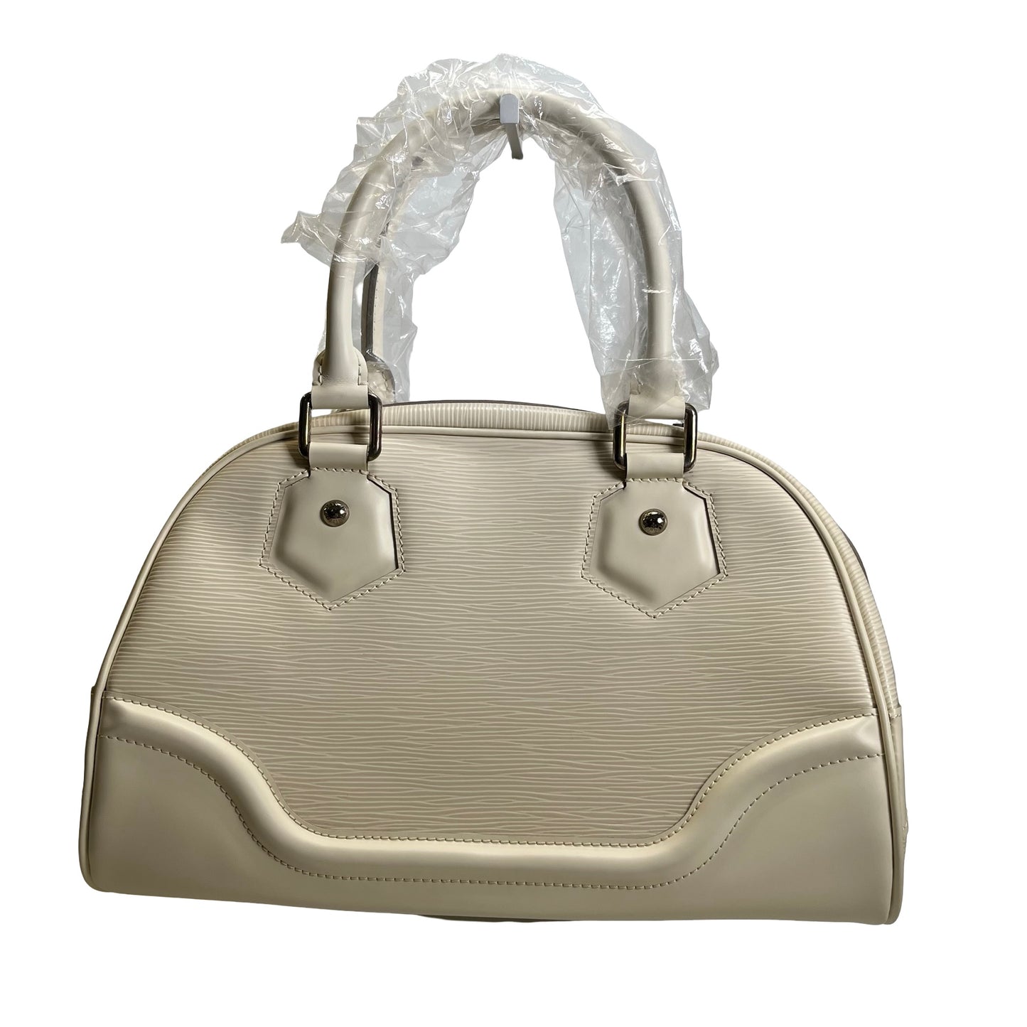 Used LOUIS VUITTON Epi Epi Montaigne PM Handbag White