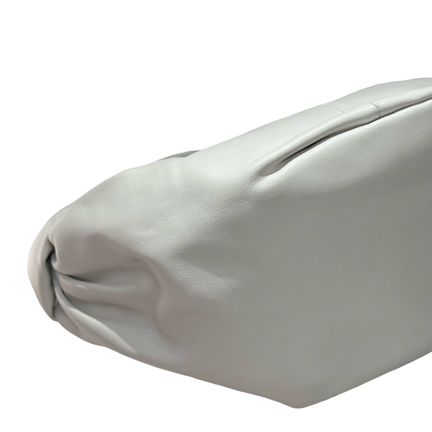 Used BOTTEGA VENETA Calfskin Leather Mini Double Knot Hobo Bag White