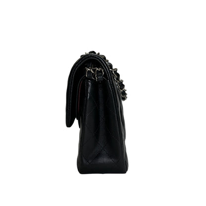 Used CHANEL Lambskin CF Crossbody Bag Black PHW