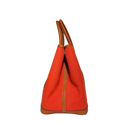 Used HERMÈS GP36 Tote Bag Red Brown PHW