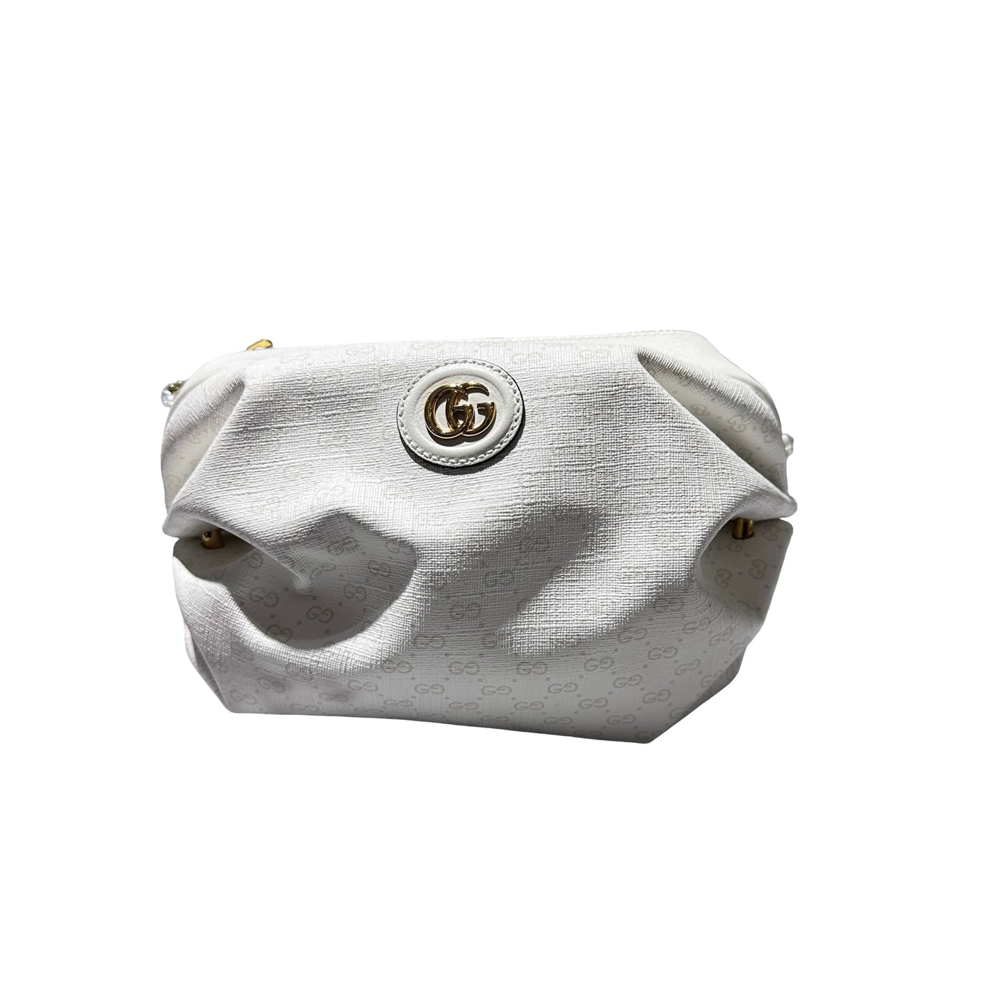 Used GUCCI Cross Body Bag White GHW