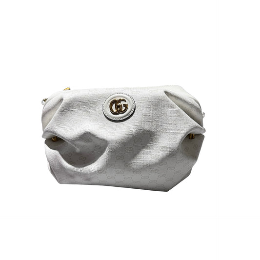 Used GUCCI Cross Body Bag White GHW