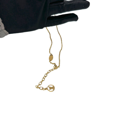 New LOUIS VUITTON Logo necklace M00596 Necklace GHW