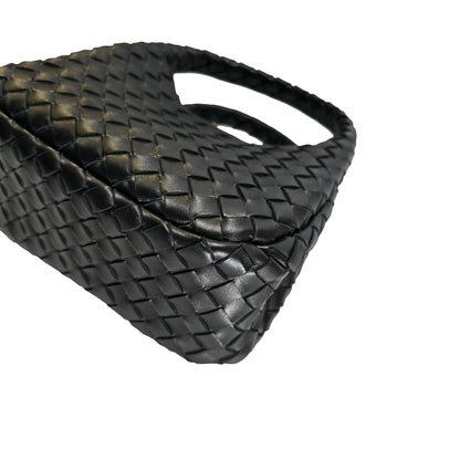 Used BOTTEGA VENETA Intrecciato Leather Jodie Handbag Black