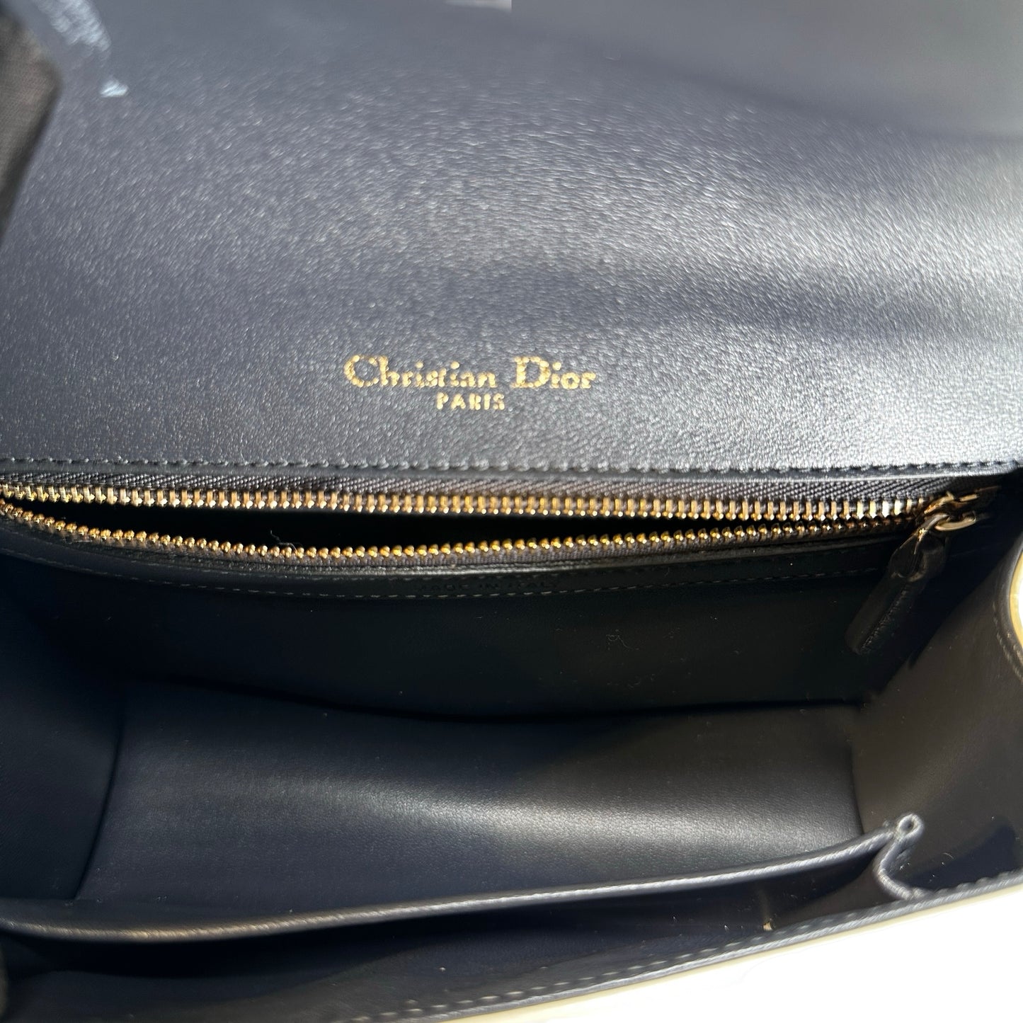 Used DIOR Diorama Crossbody Bag White GHW