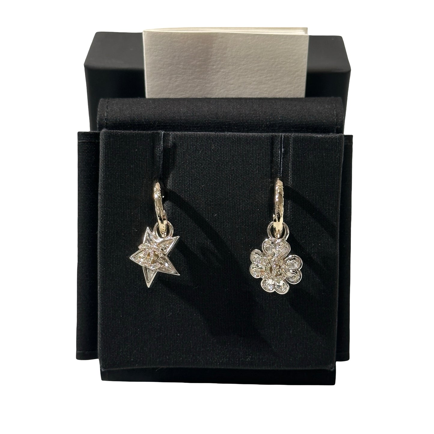 Used Chanel White Gold Earrings PHW