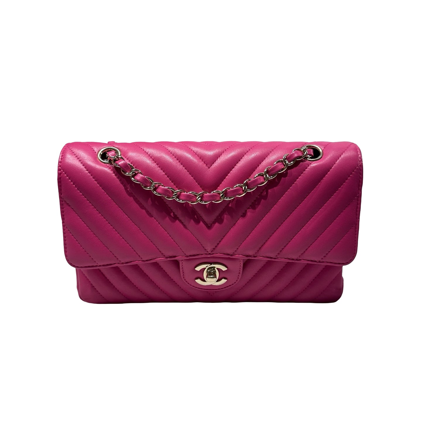 Used CHANEL CF Medium 25 Shoulder Bag Pink