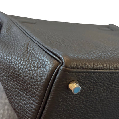 Used HERMES Togo Kelly 25 Handbag Black PHW