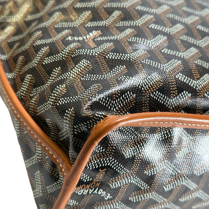 Used GOYARD Goyardine Canvas Artois Tote Bag Black Brown