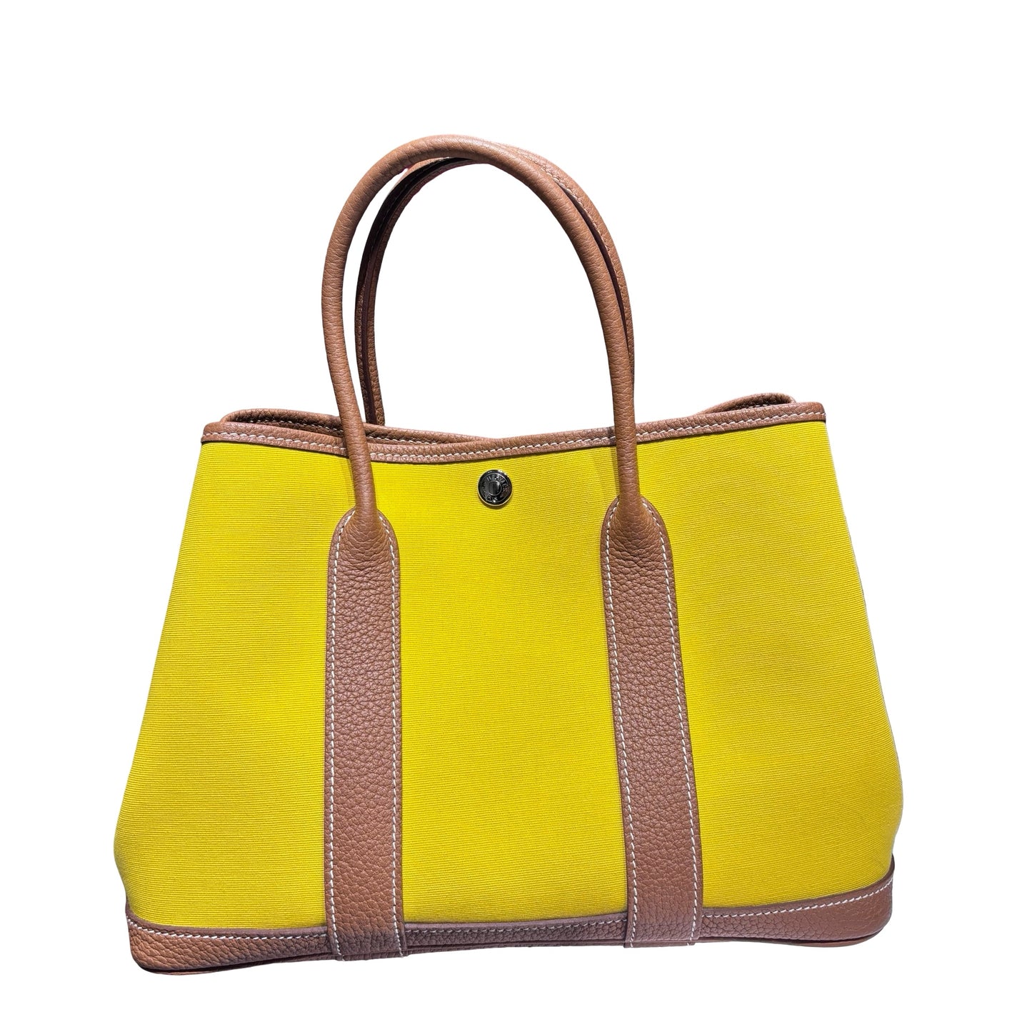 Hermès Garden Party 30 Handbag Yellow PHW