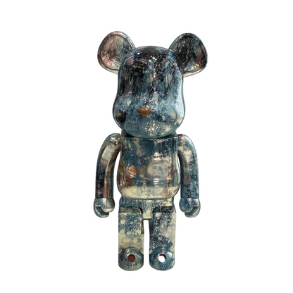 Used BEAR BRICKS Abstract Metallic BE@RBRICK Accessories Blue Silver Grey