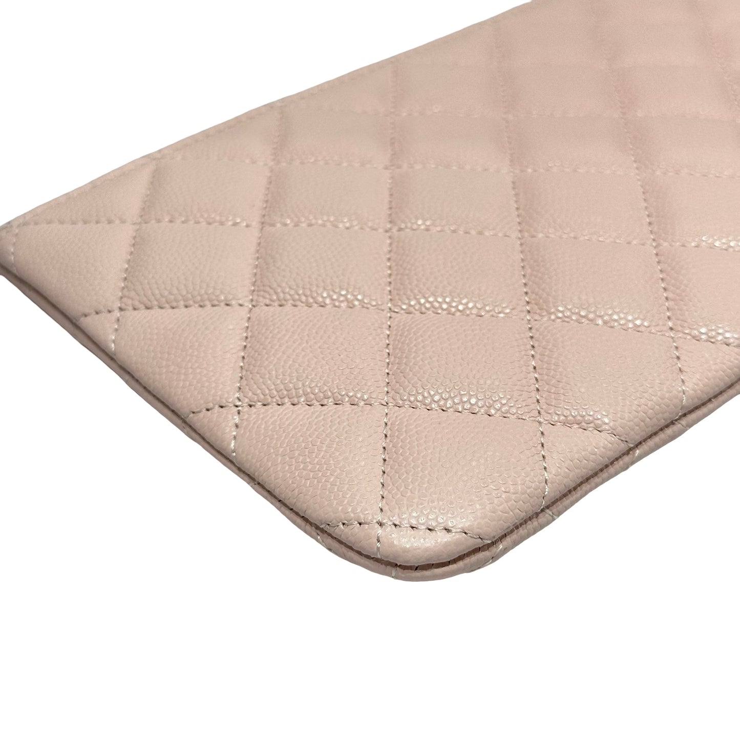 New CHANEL Calfskin Leather Card Case GHW Light Pink