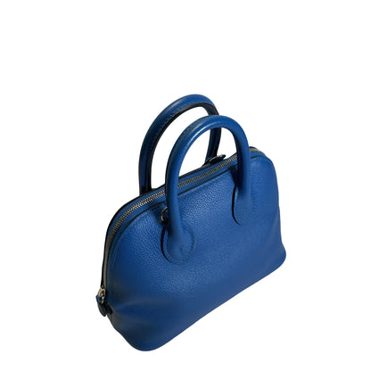Used HERMES Epsom leather Bolide Mini Handbag Blue
