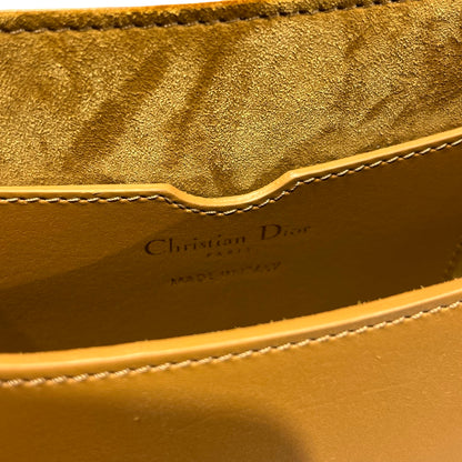 Used CHRISTIAN DIOR Calfskin Leather Bobby Cross Body Bag Brown GHW