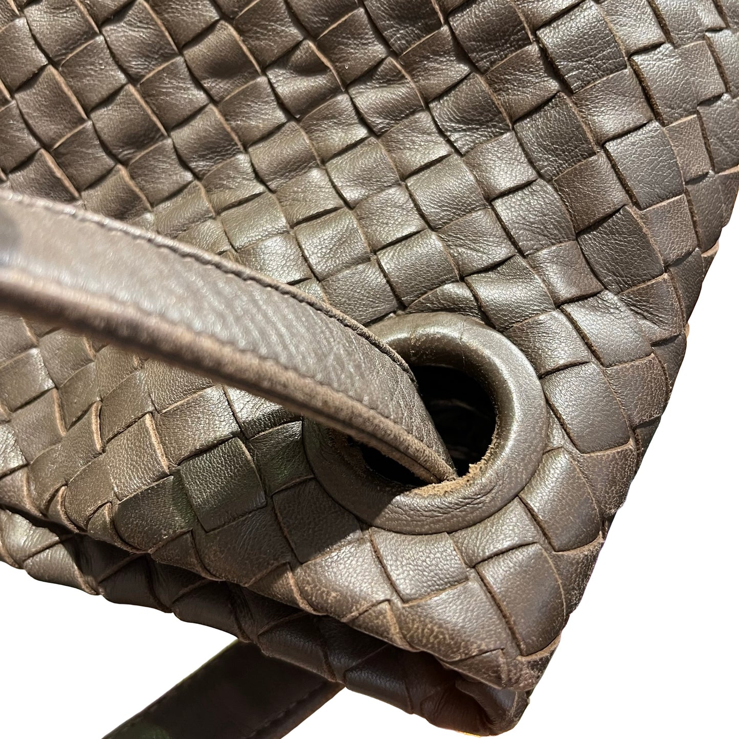 Used Bottega Veneta Calfskin Leather Tote Bag Brown