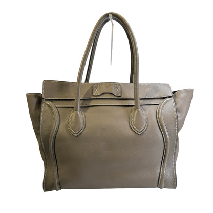 Used CELINE Leather Phantom Handbag Taupe