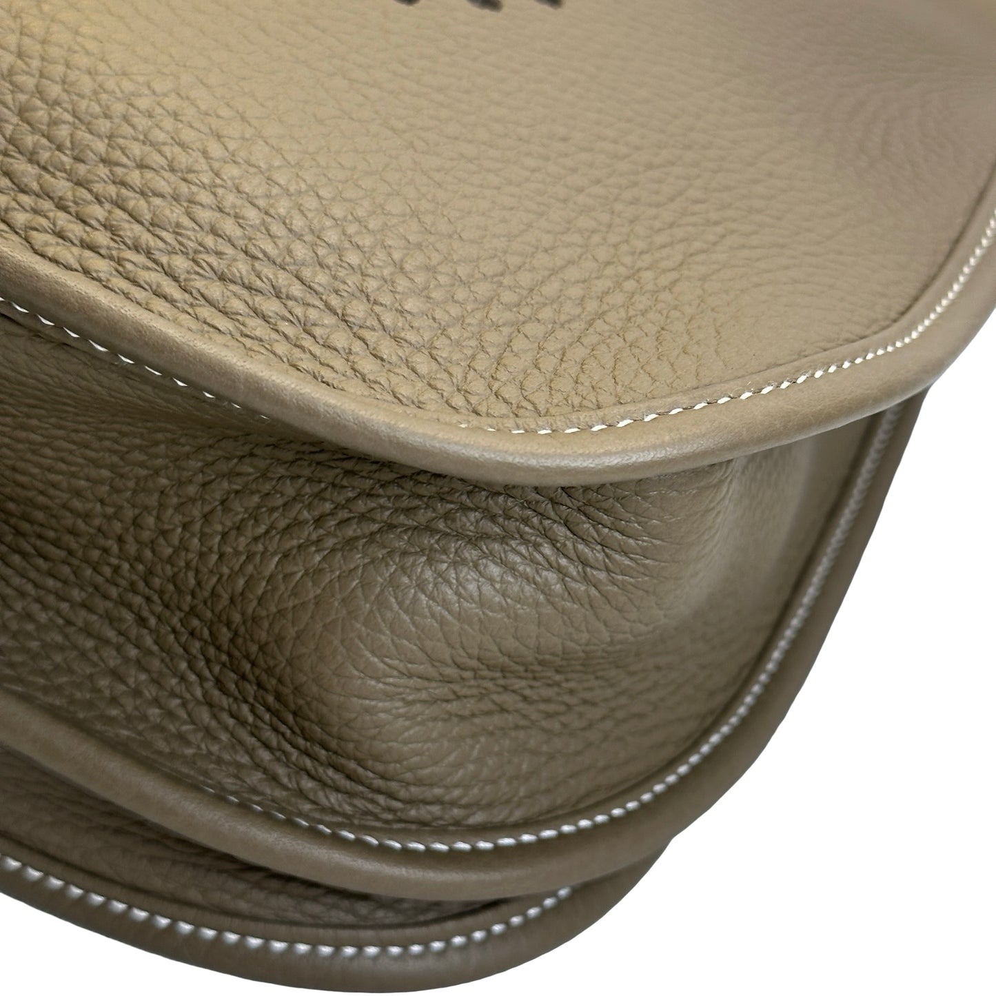 Brand New HERMES Leather Evelyne 33 Crossbody Bag Etoupe GHW