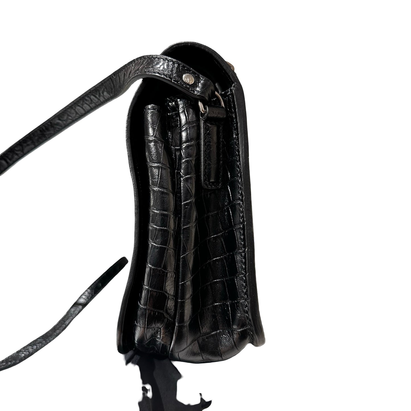 Used SAINT LAURENT Calfskin Leather Charlotte Messenger Two Way Shoulder Bag