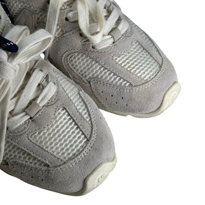 Used MIU MIU Suede Mesh New Balance 530 Sneakers White Grey