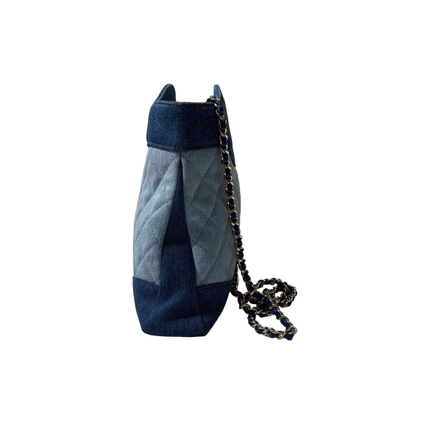 New Chanel Denim Chanel 31 Mini Shopping Chain Shoulder Bag Blue GHW
